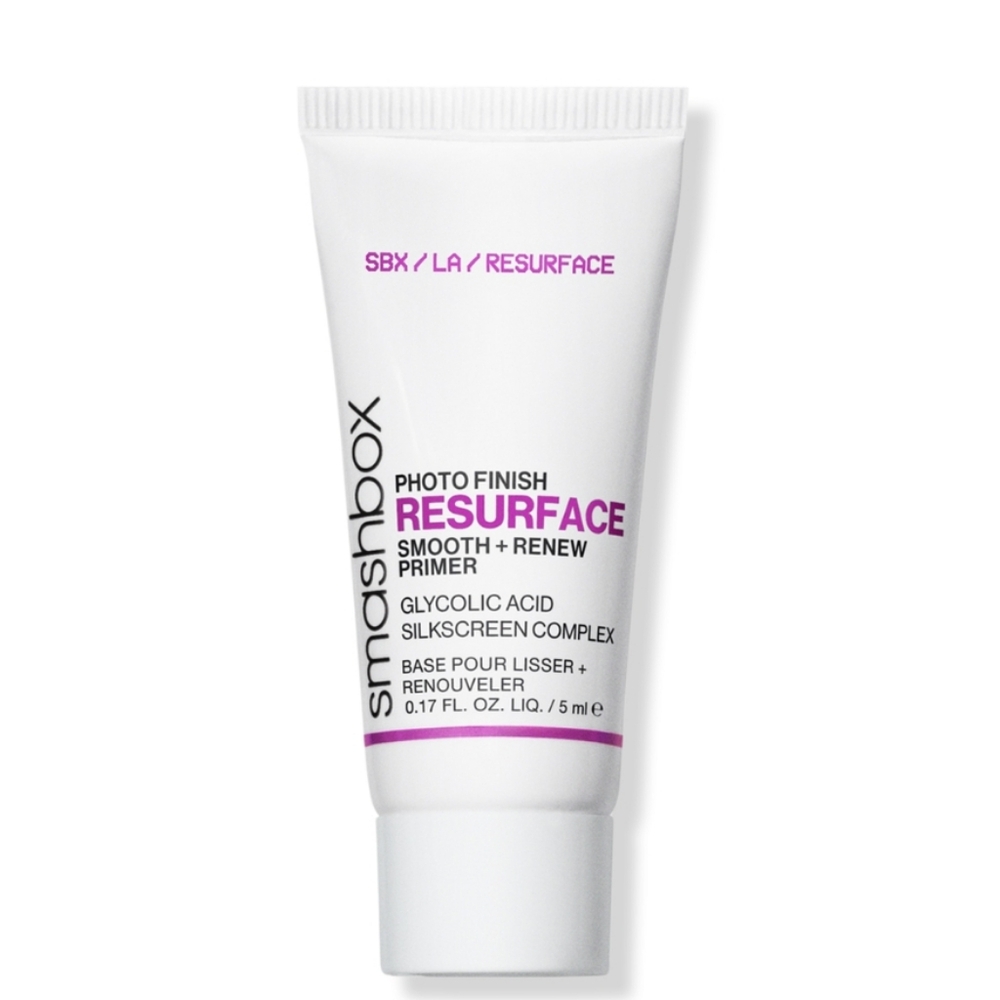 SMASHBOX PHOTO FINISH RESURFACE SMOOTH + RENEW PRIMER WITH GLYCOLIC ACID.